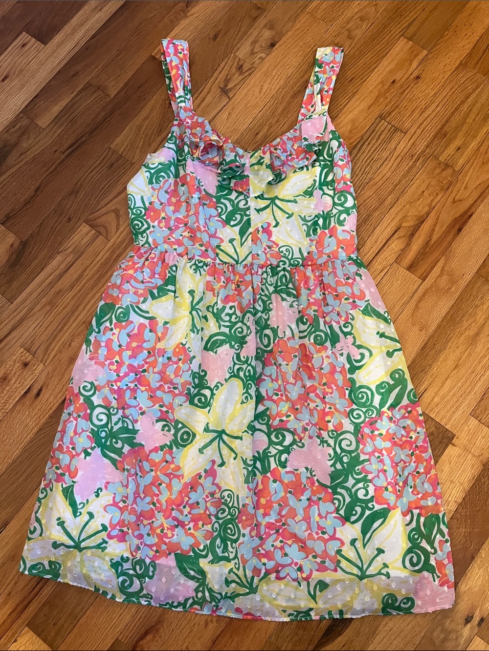 Lilly Pulitzer Floral Sundress - Pink, Green & Yellow